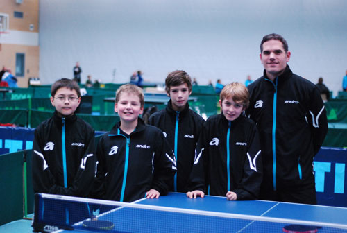 Schülerteam mit Betreuer Daniel Sporcic