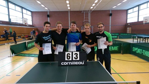 Deutscher Hochschulmeister (von links): Yannick Schneider, Marian Schug, Björn Baum, Dennis Müller und Jan Hillesheim fahren zur EM nach Zagreb.