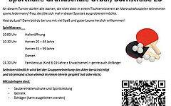 2. Tischtennis-Dorf-Turnier der Tischtennis-Spielgemeinschaft TV Urbar und TTC Vallendar